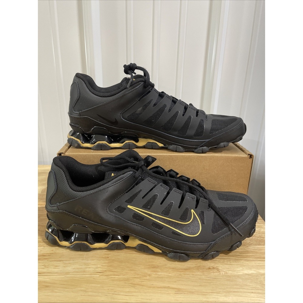 NIKE‎ REAX 8 TR MESH BLACK/METALIC GOLD SIZE MENS 13 [621716-020]
